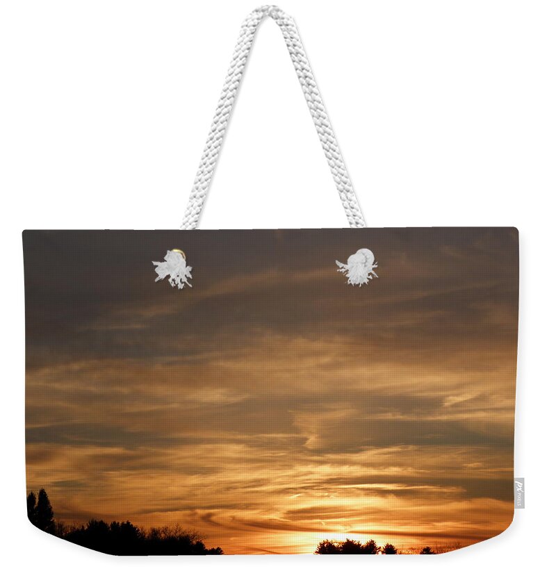 Sundown Weekender Tote Bag featuring the photograph Sunset in December by Kim Galluzzo