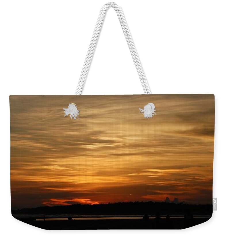 Sunset Weekender Tote Bag featuring the photograph Sunset in pastels by Fotosas Photography