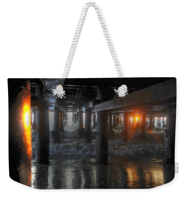 Redondo Beach Pier Weekender Tote Bag featuring the photograph Sunspot by Richard Omura