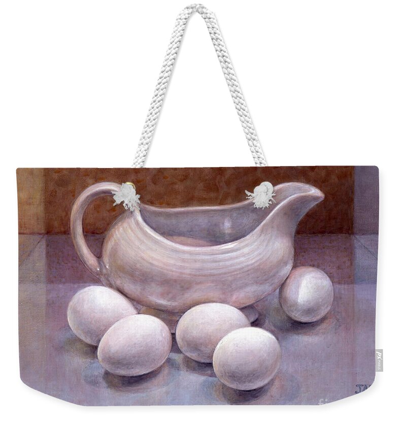 Occupy China Weekender Tote Bag featuring the painting The Babysitter by Jane Bucci