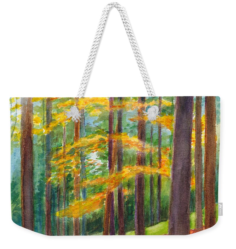 Forest Weekender Tote Bag featuring the painting The Black Forest at Hinterzarten by Dai Wynn