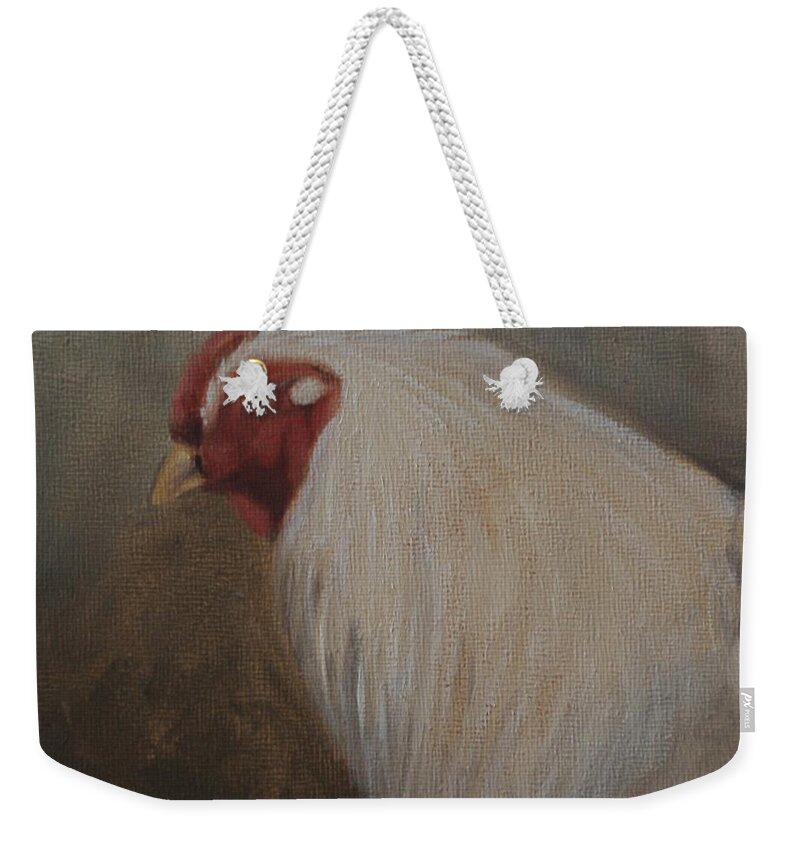 Chanteclaire Rooster Weekender Tote Bag featuring the painting The Colonel by Tammy Taylor