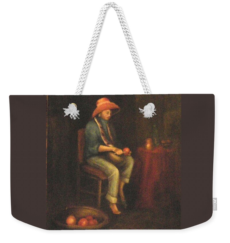  Weekender Tote Bag featuring the painting The Girl by Jordana Sands