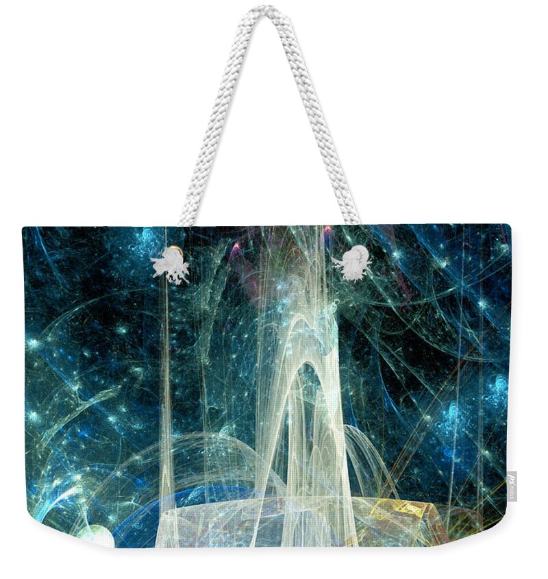 Abstract Weekender Tote Bag featuring the digital art The Ice Castle 1 by Russell Kightley