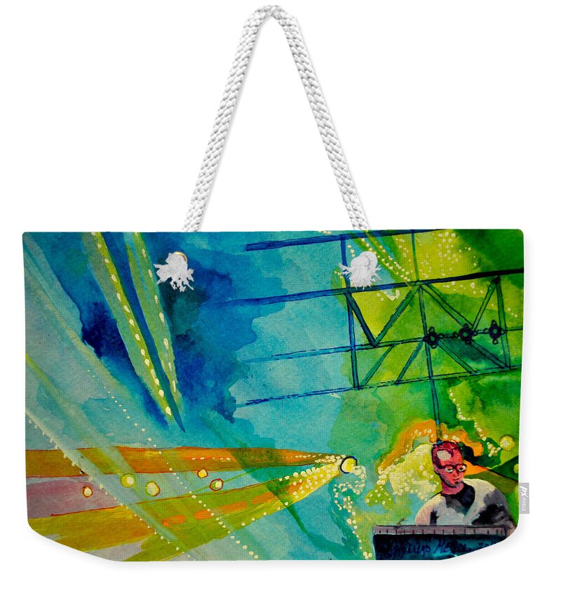 Umphrey's Mcgee Weekender Tote Bag featuring the painting The Key Man by Patricia Arroyo