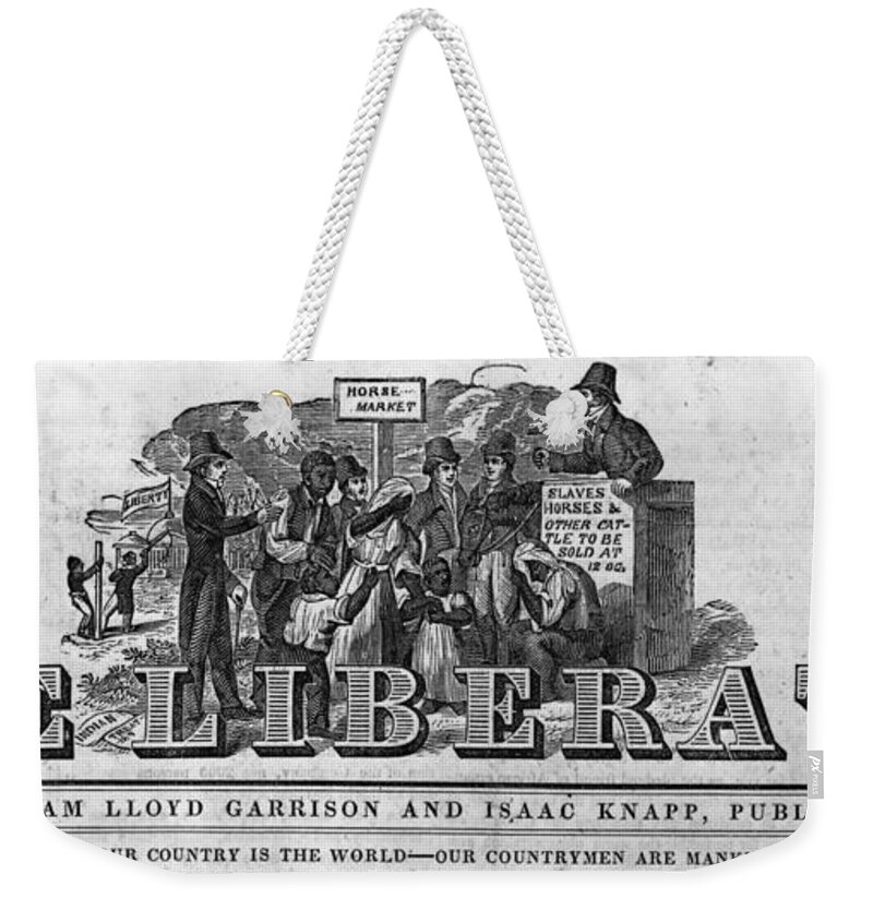 Historical Weekender Tote Bag featuring the photograph The Liberator Masthead by Photo Researchers