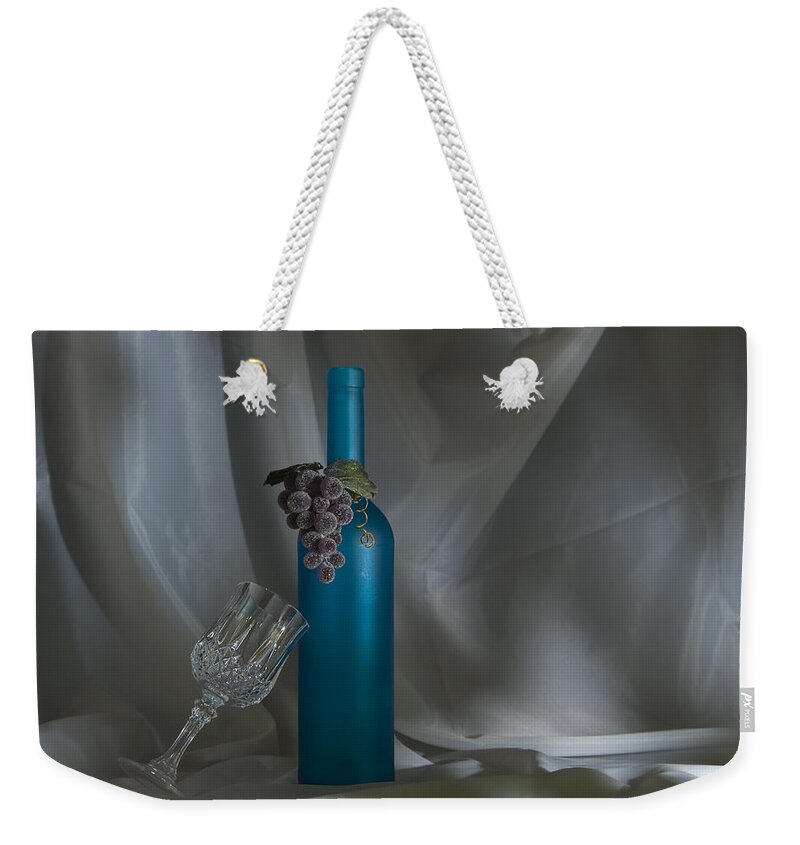 Wine Bottle Weekender Tote Bag featuring the photograph The morning after by Steven Richardson