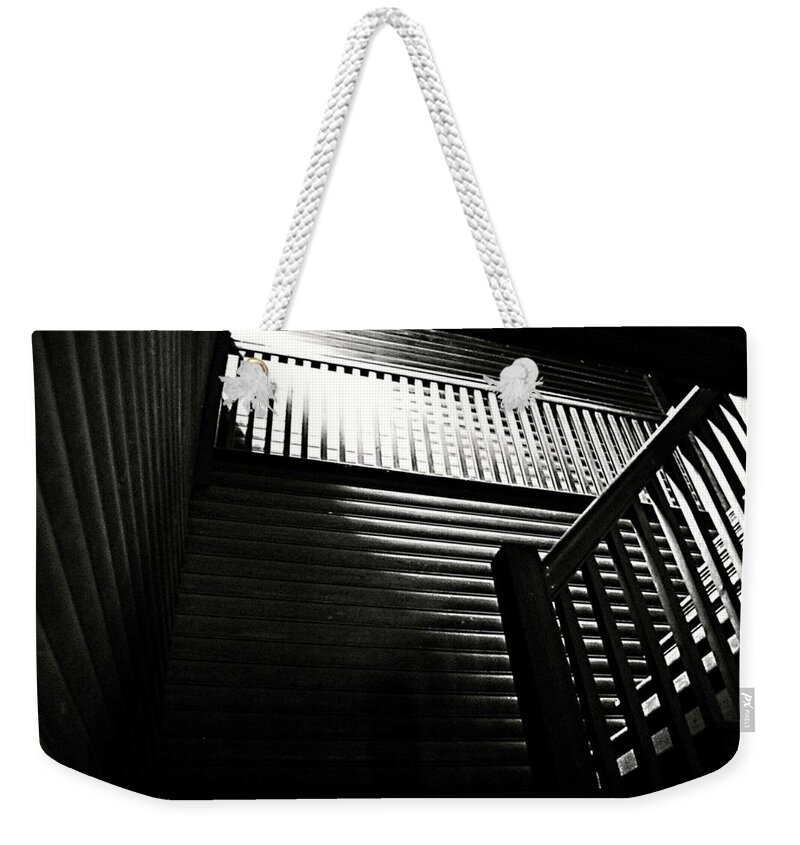 Stairway Weekender Tote Bag featuring the photograph The Mystery by Marysue Ryan