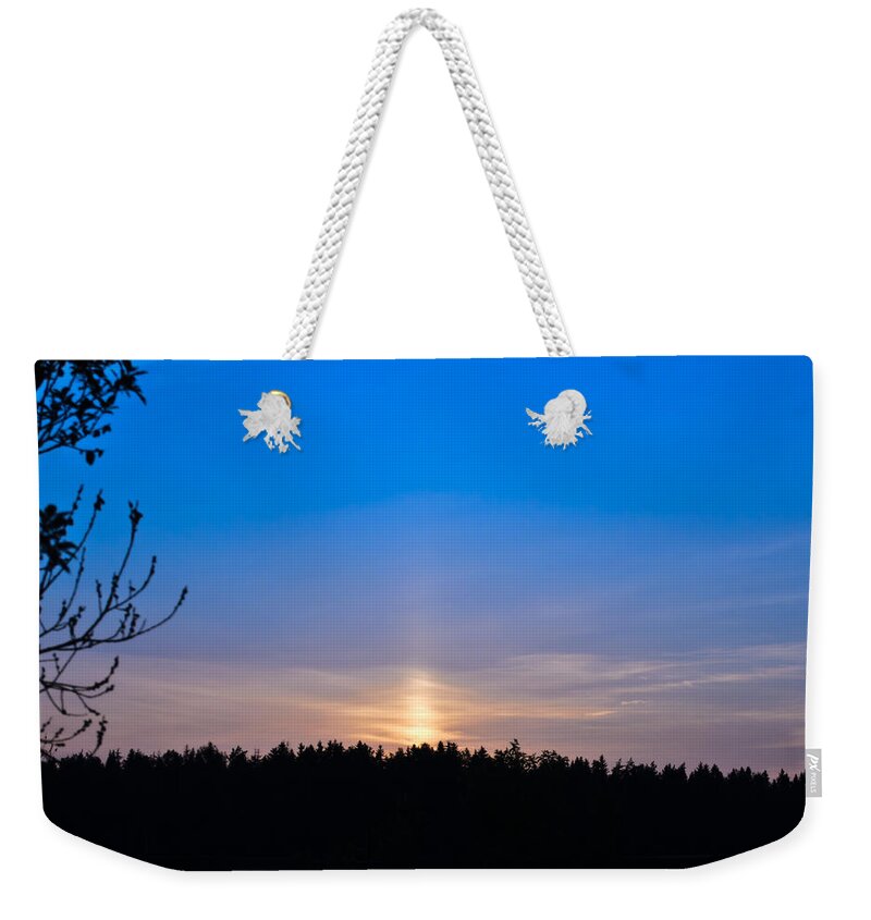 Landscape Weekender Tote Bag featuring the photograph The road to the sky by Michael Goyberg