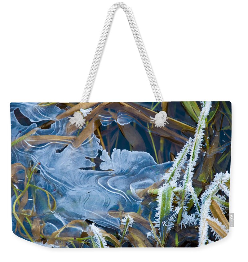 Grass Weekender Tote Bag featuring the photograph Thin Ice by Rob Hemphill