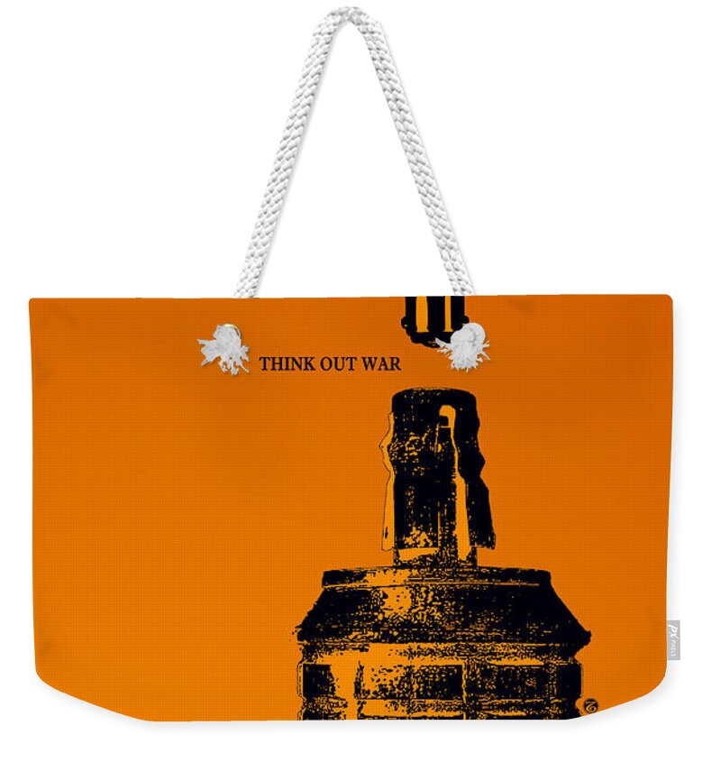 Light Bulb Weekender Tote Bag featuring the mixed media Think Out War by Tony Koehl