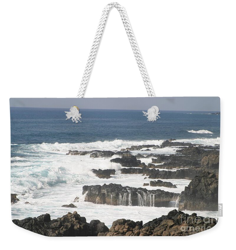 Ocean Weekender Tote Bag featuring the photograph Tidal Falls by Anthony Trillo