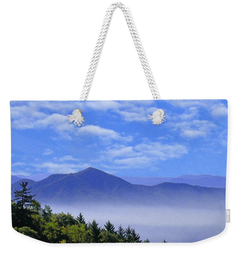 Smoky Mountains Weekender Tote Bag featuring the digital art Time Worn Mellow by Lizi Beard-Ward