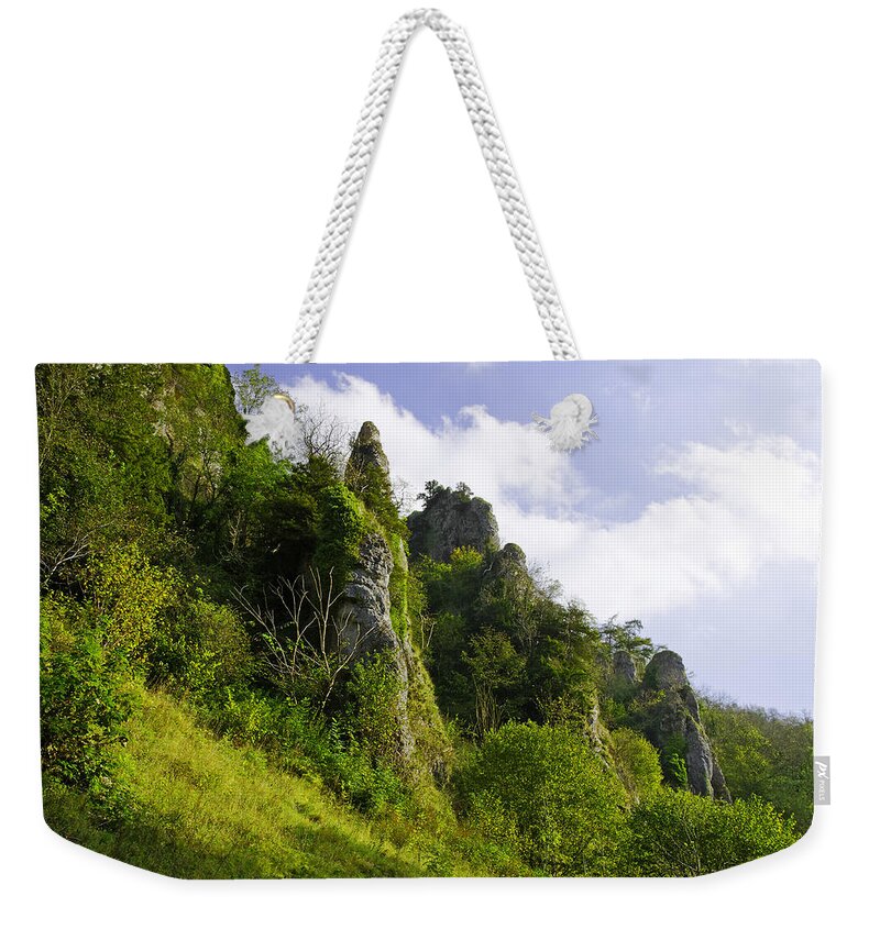 Dovedale Weekender Tote Bag featuring the photograph Tissington Spires by Rod Johnson