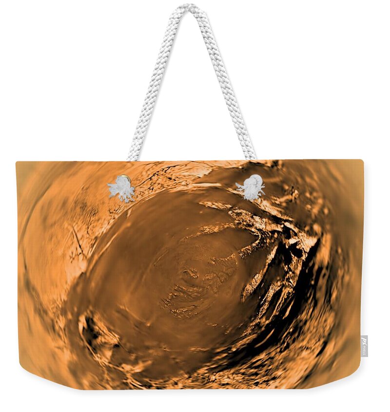 Huygens Probe Weekender Tote Bag featuring the photograph Titans Surface by Nasa