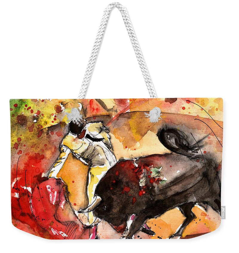 Animals Weekender Tote Bag featuring the painting Toroscape 61 by Miki De Goodaboom