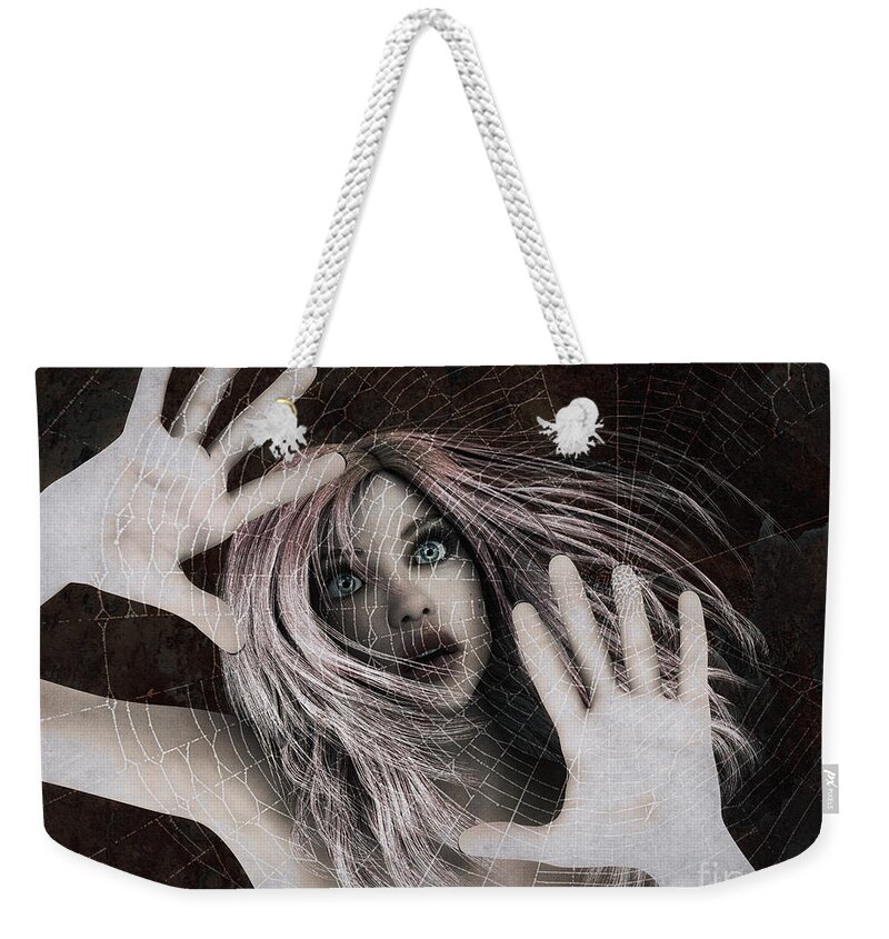 3d Weekender Tote Bag featuring the digital art Trapped by Jutta Maria Pusl
