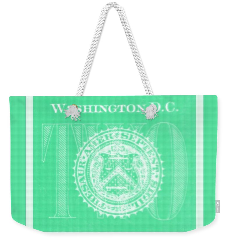 Money Weekender Tote Bag featuring the photograph TWO in NEGATIVE GREEN by Rob Hans