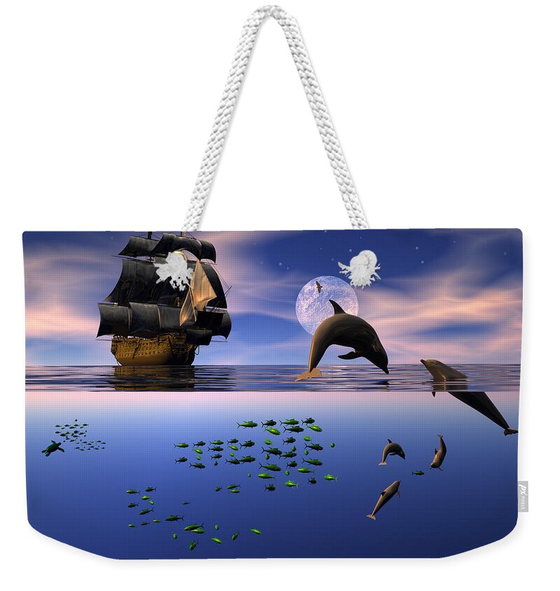 Bryce Weekender Tote Bag featuring the digital art Two worlds by Claude McCoy