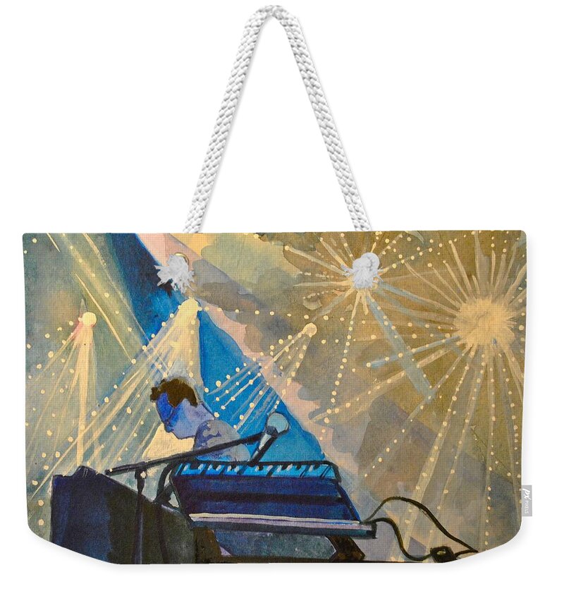 Umphrey's Mcgee Weekender Tote Bag featuring the painting Umphre's Mcgee at the Pony by Patricia Arroyo