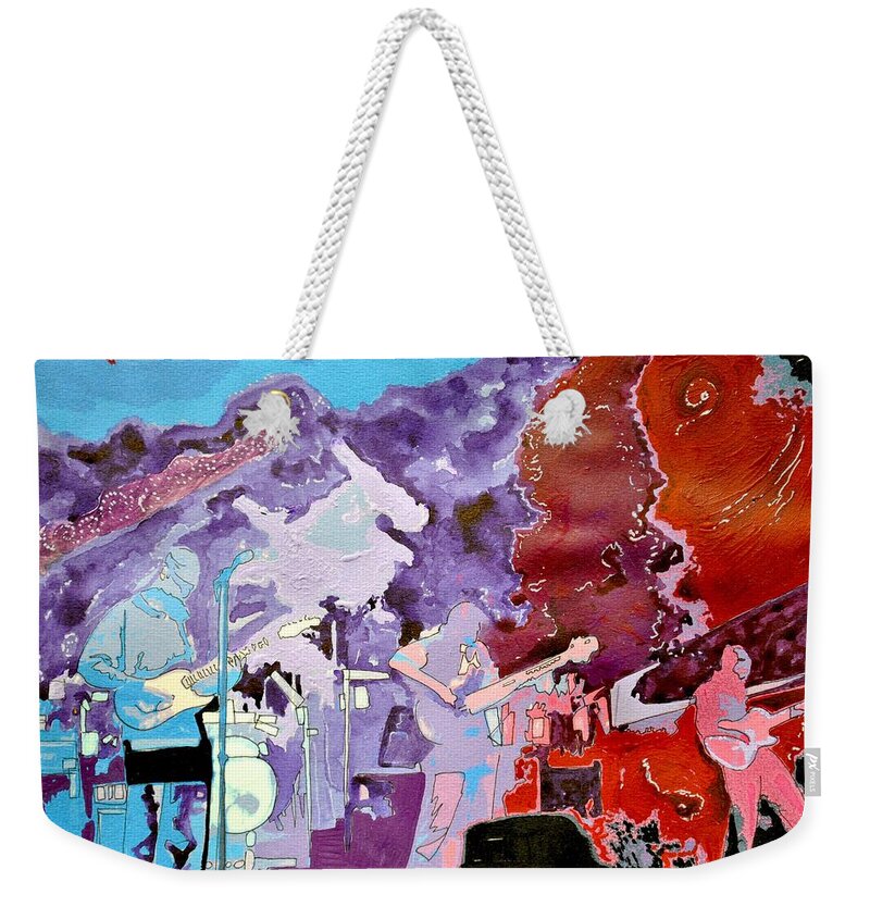 Music Weekender Tote Bag featuring the painting Umphreys Trip by Patricia Arroyo