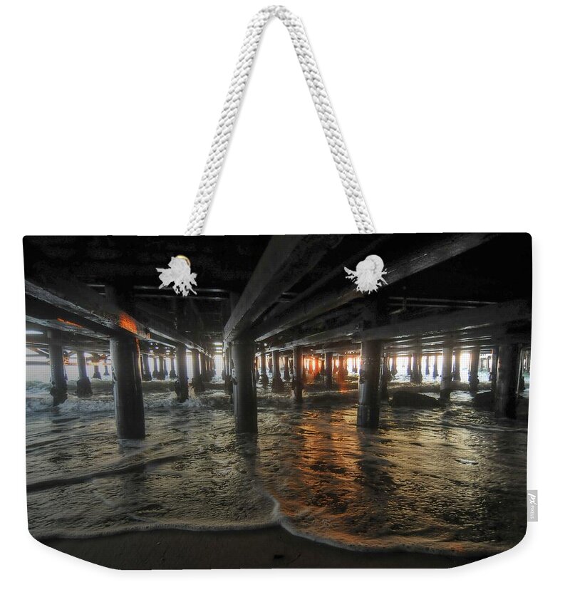 Redondo Beach Pier Weekender Tote Bag featuring the photograph Under the Pier by Richard Omura