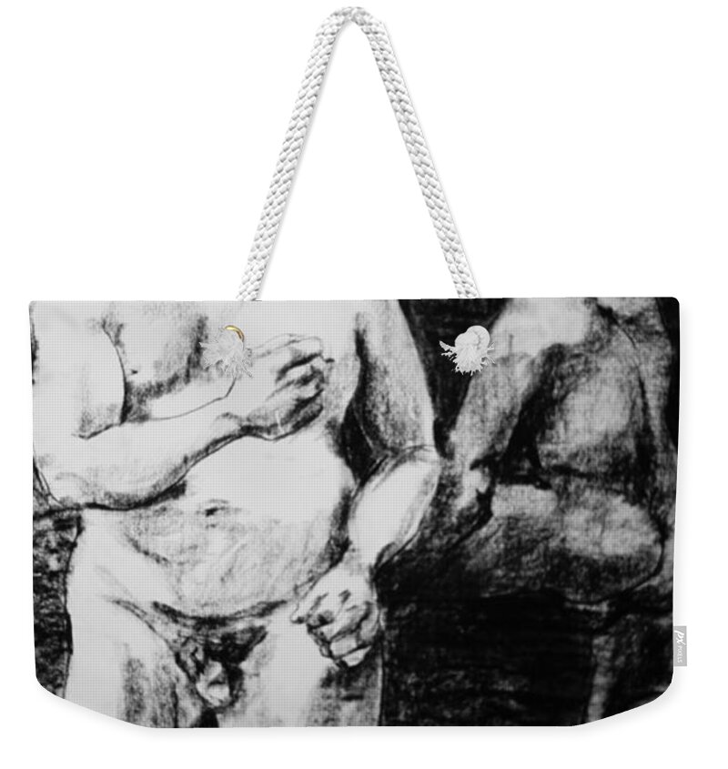 Man Weekender Tote Bag featuring the drawing Undeterred by Rory Siegel