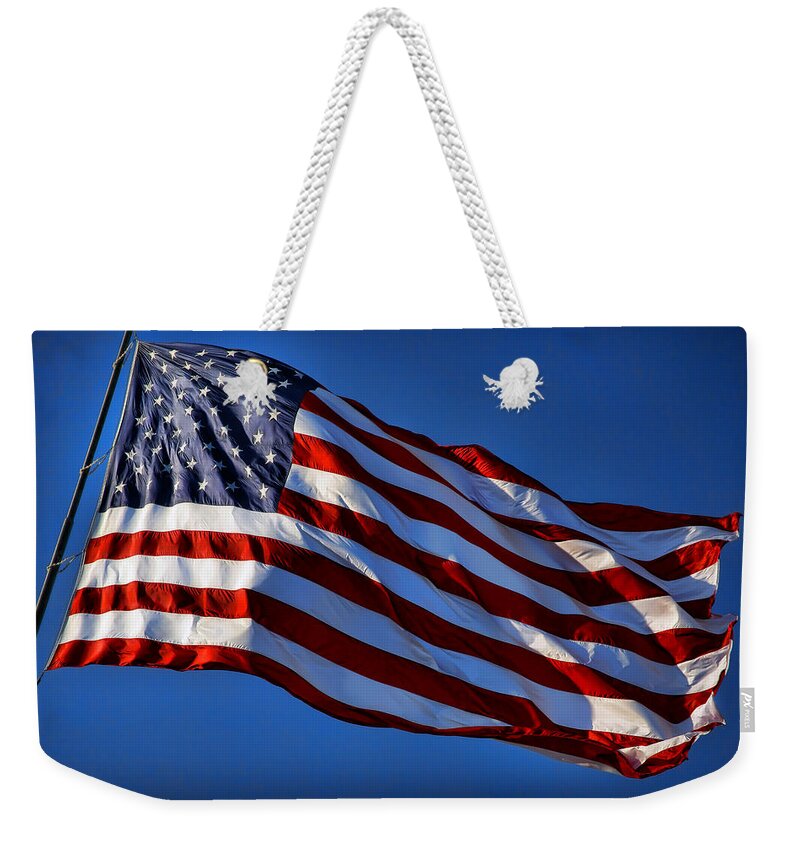 United Weekender Tote Bag featuring the photograph United States Of America - USA Flag by Gordon Dean II