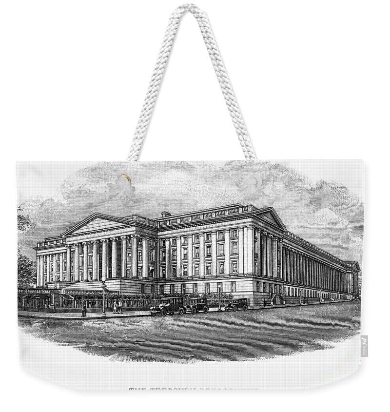 20th Century Weekender Tote Bag featuring the drawing U.s. Treasury Department by Granger