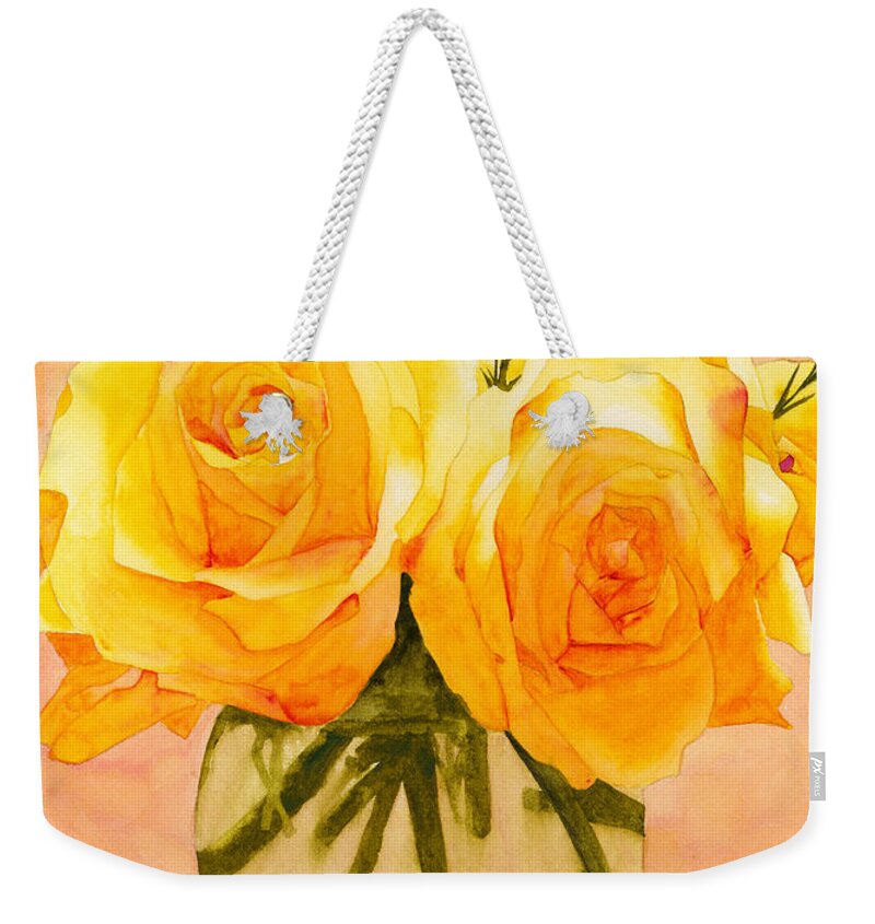 Rose Weekender Tote Bag featuring the painting Valentine Surprise by Ken Powers