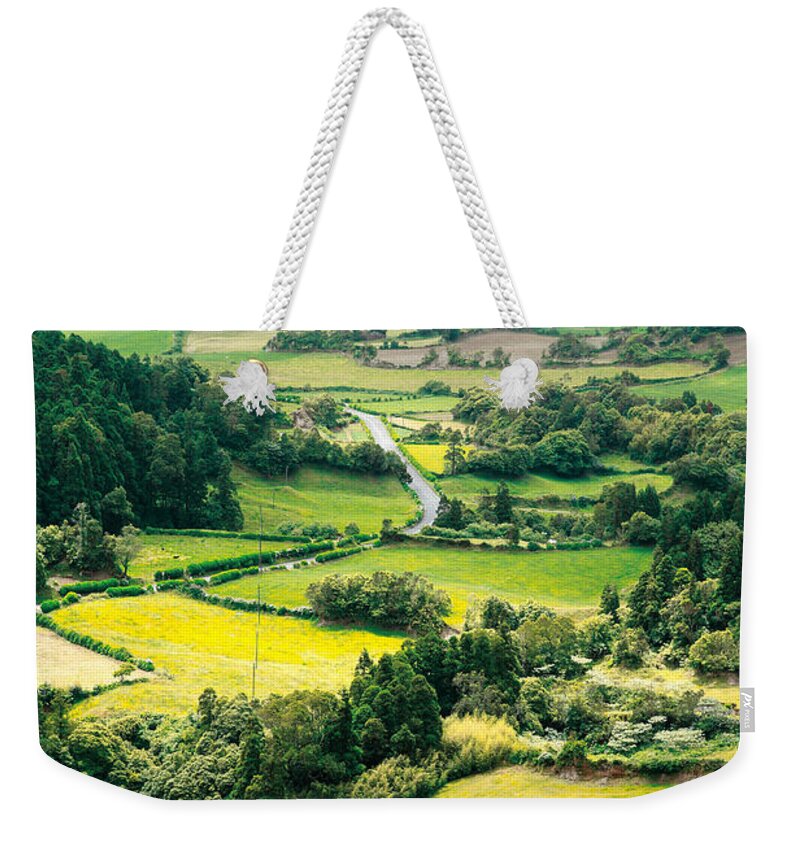 Valley Weekender Tote Bag featuring the photograph Valley in Sete Cidades by Gaspar Avila