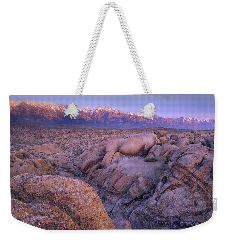 00175948 Weekender Tote Bag featuring the photograph View Of Sierra Nevada Range As Seen by Tim Fitzharris