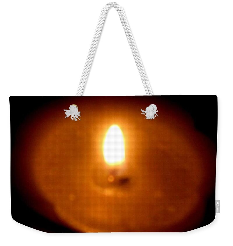 Candle Weekender Tote Bag featuring the photograph Vigil by Maria Urso