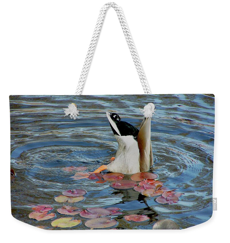 Duck Weekender Tote Bag featuring the photograph Vulnerable Assets by S Paul Sahm