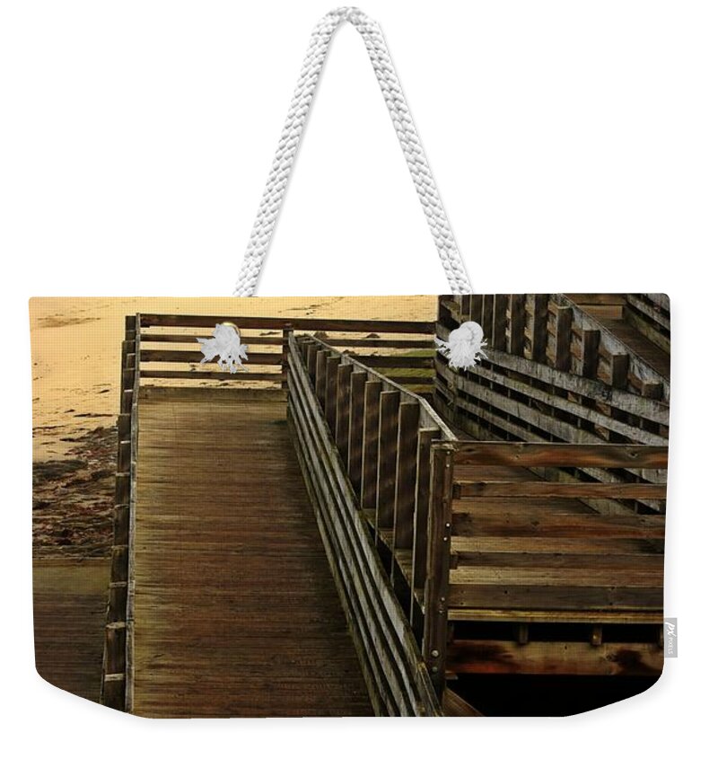 Blair Stuart Weekender Tote Bag featuring the photograph Walkway to the beach by Blair Stuart