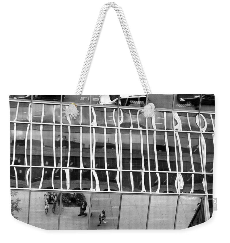 Reflections Weekender Tote Bag featuring the photograph Warped Reality by Steven Huszar