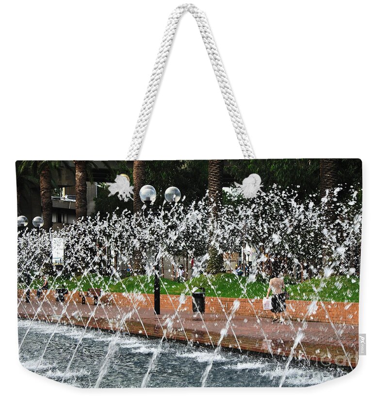 Photography Weekender Tote Bag featuring the photograph Water Feature by Kaye Menner
