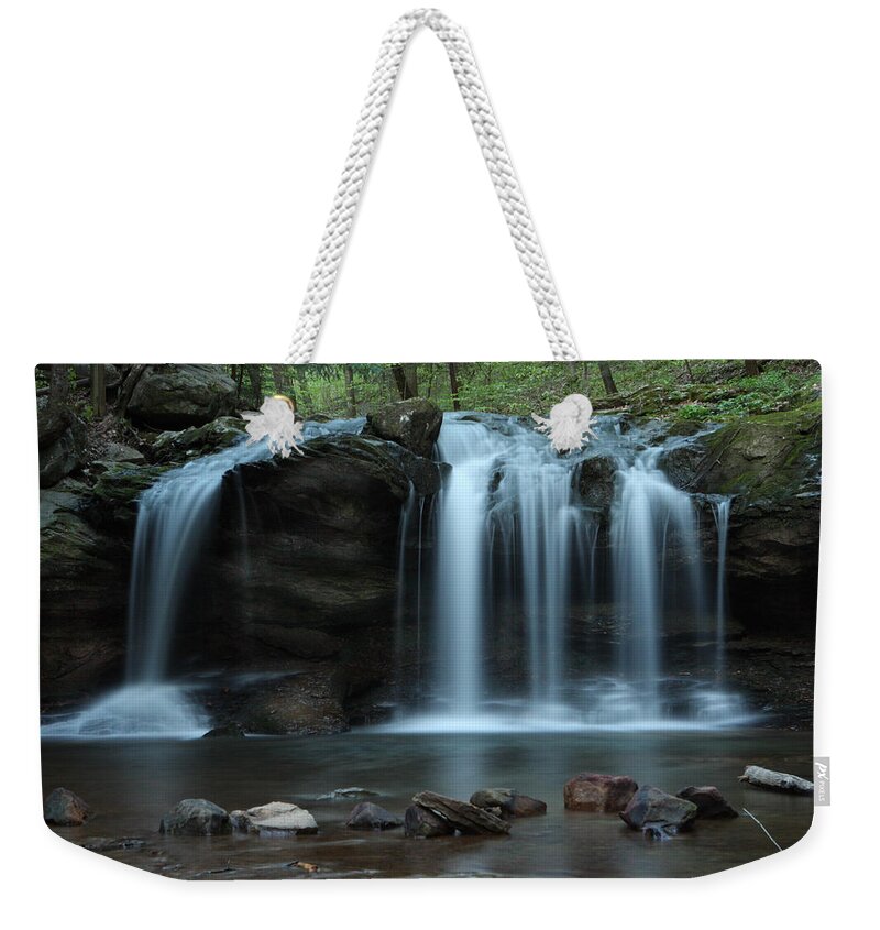 Waterfall Weekender Tote Bag featuring the photograph Waterfall On Flat Fork by Daniel Reed