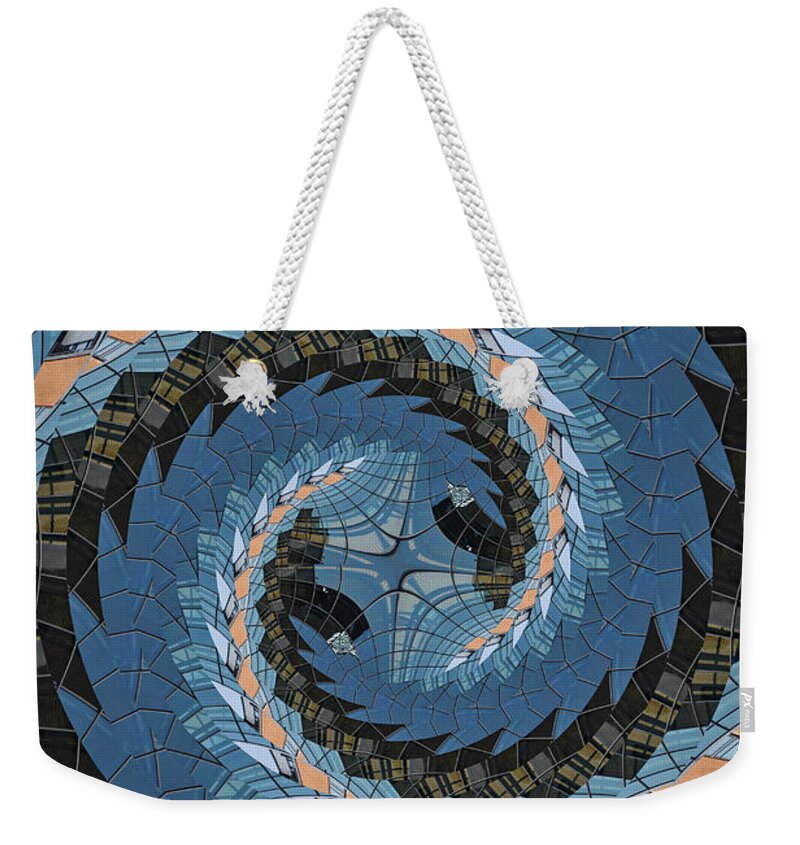 Digital Art Weekender Tote Bag featuring the photograph Wave mosaic. by Clare Bambers