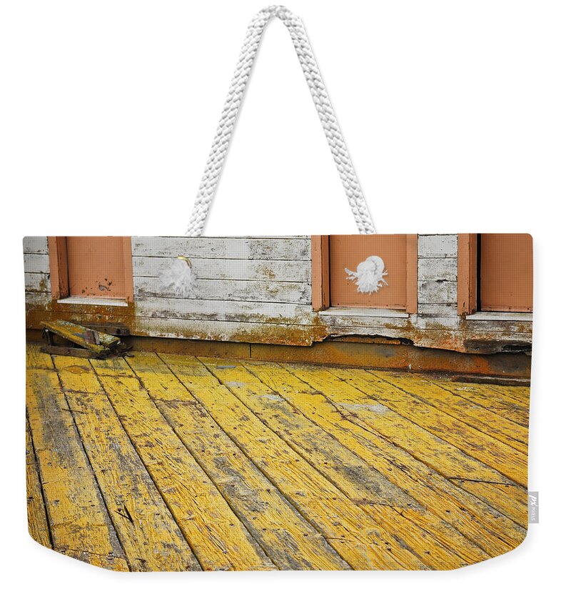 Weathered Building Weekender Tote Bag featuring the photograph Weathered Monterey Building by Shane Kelly