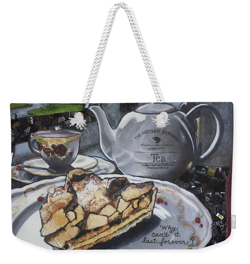 Tea Weekender Tote Bag featuring the painting Why Cant It Last Forever by Pauline Lim