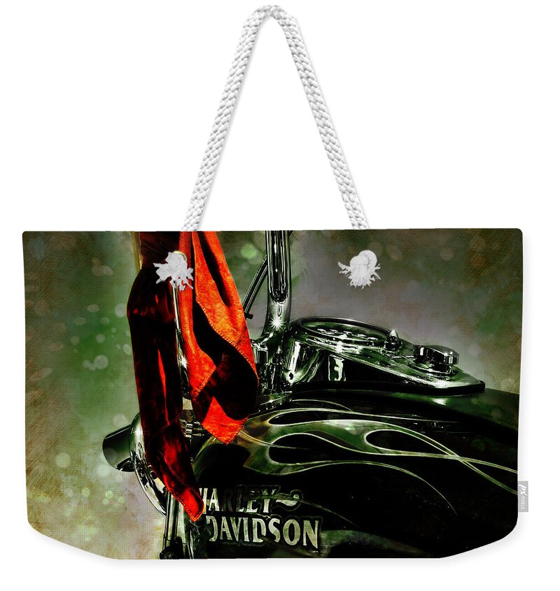 Bike Weekender Tote Bag featuring the photograph Wind In Your Hair by Adam Vance