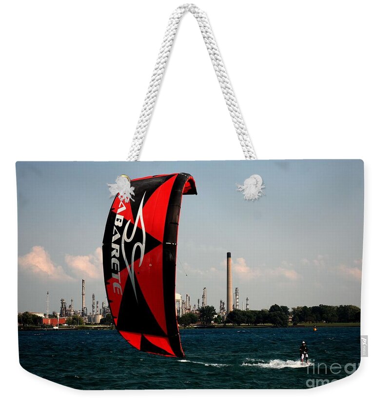 Wind Surfing Weekender Tote Bag featuring the photograph Wind Surfing by Ronald Grogan