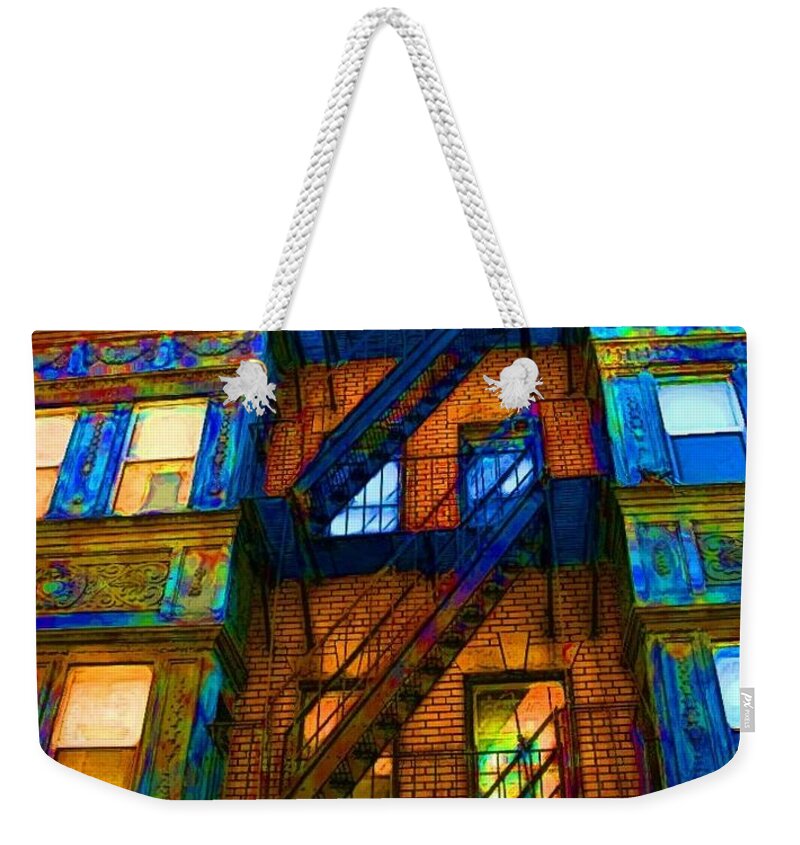 Apartments Weekender Tote Bag featuring the photograph Winding Up by Julie Lueders 