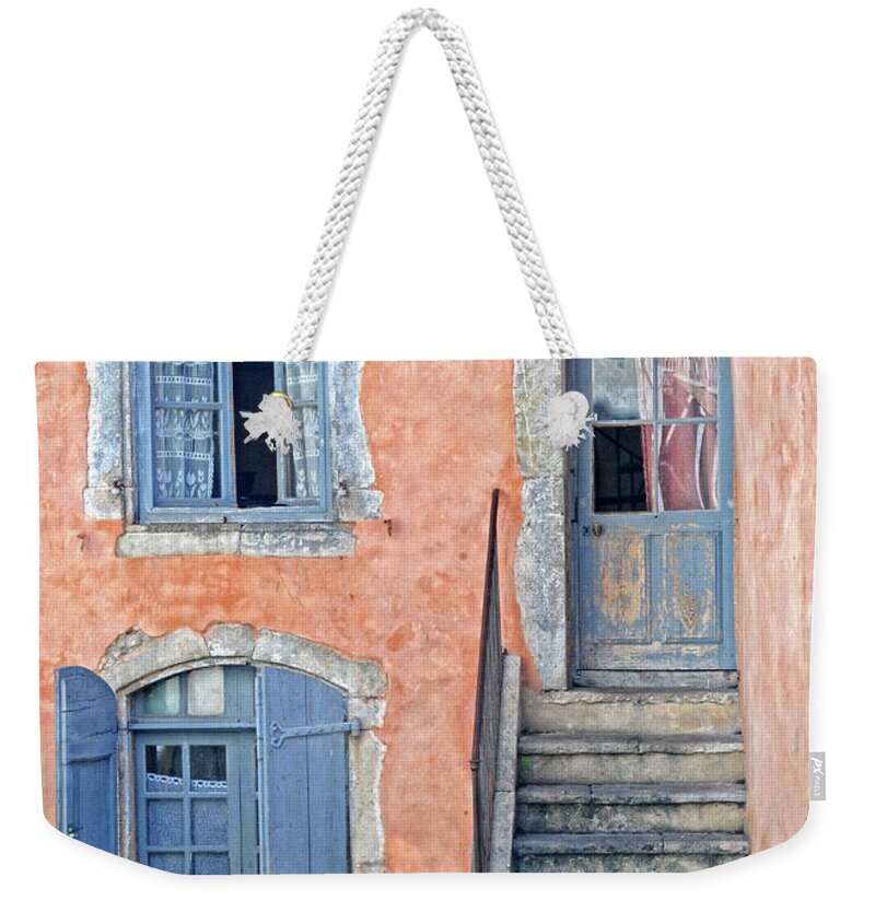 Provence Weekender Tote Bag featuring the photograph Window and Doors Provence France by Dave Mills