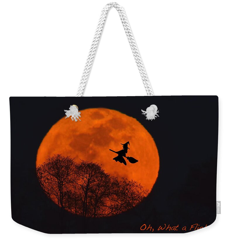 Halloween Weekender Tote Bag featuring the photograph Witchy Moon by William Jobes