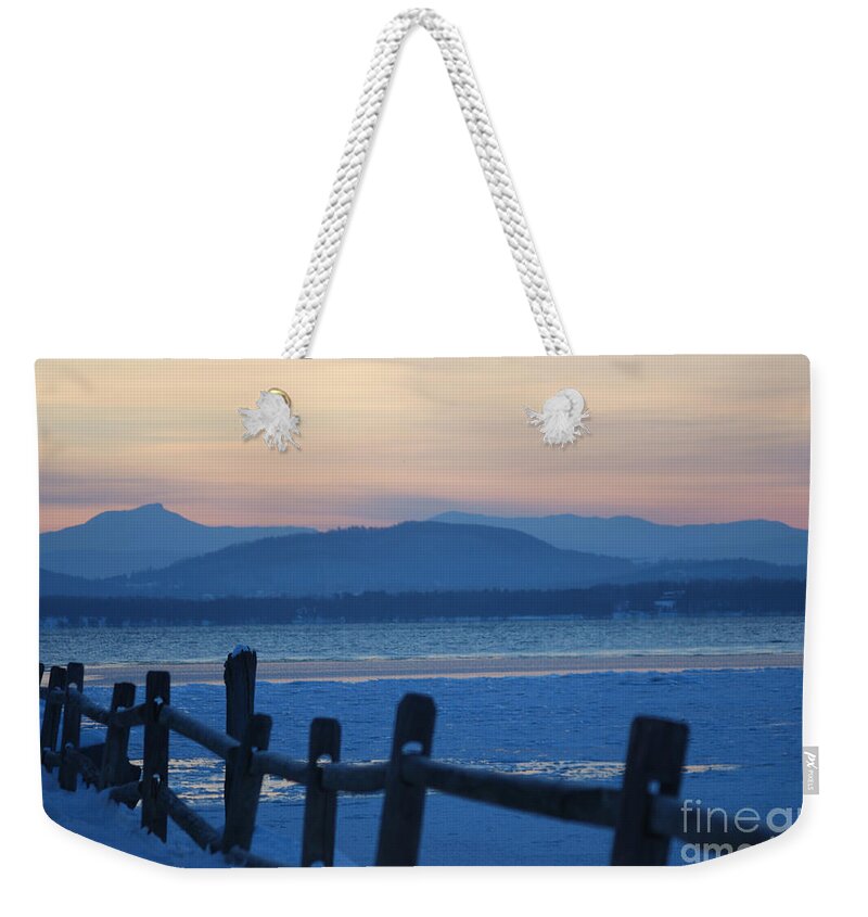 Fence Weekender Tote Bag featuring the photograph Wooden fence by Dejan Jovanovic