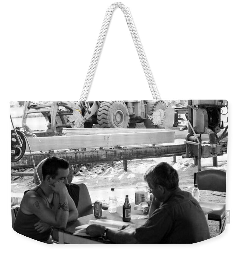 Peoplescapes Weekender Tote Bag featuring the photograph Workdays End by Lee Stickels