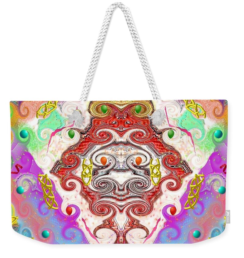 Dragon Weekender Tote Bag featuring the digital art Year of the Dragon by Alec Drake