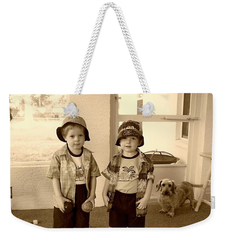 Children Weekender Tote Bag featuring the photograph Yesterday's Children by Judy Wanamaker